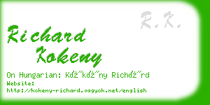 richard kokeny business card